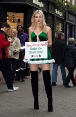 ASHLEY JAMES  -Peta Anti-fur Campaign in London 12/14/2015