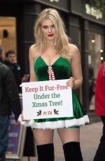 ASHLEY JAMES  -Peta Anti-fur Campaign in London 12/14/2015