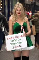 ASHLEY JAMES  -Peta Anti-fur Campaign in London 12/14/2015