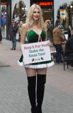 ASHLEY JAMES  -Peta Anti-fur Campaign in London 12/14/2015