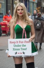 ASHLEY JAMES  -Peta Anti-fur Campaign in London 12/14/2015