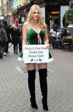 ASHLEY JAMES  -Peta Anti-fur Campaign in London 12/14/2015