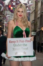 ASHLEY JAMES  -Peta Anti-fur Campaign in London 12/14/2015