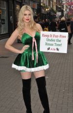 ASHLEY JAMES  -Peta Anti-fur Campaign in London 12/14/2015
