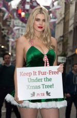 ASHLEY JAMES  -Peta Anti-fur Campaign in London 12/14/2015