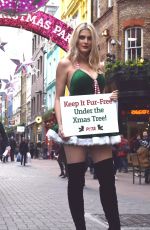 ASHLEY JAMES  -Peta Anti-fur Campaign in London 12/14/2015