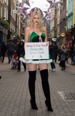 ASHLEY JAMES  -Peta Anti-fur Campaign in London 12/14/2015
