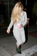 AVRIL LAVIGNE Leaves The Sunset Marquis in West Hollywood 12/12/2015