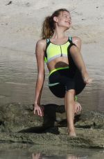 BEHATI PRINSLOO on the Set of a Photoshoot at the Beach in St. Barths 12/10/2015