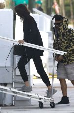 BELLA HADDID Arrives on the DJ Khaled Yacht in Miami 12/28/2015