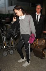 BELLA HADID at LAX Airport in Los Angeles 12/17/2015
