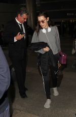 BELLA HADID at LAX Airport in Los Angeles 12/17/2015