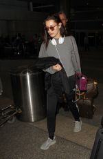 BELLA HADID at LAX Airport in Los Angeles 12/17/2015