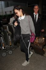 BELLA HADID at LAX Airport in Los Angeles 12/17/2015