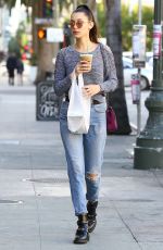 BELLA HADID in Ripped Jeans Out Shopping in Los Angeles 12/23/2015