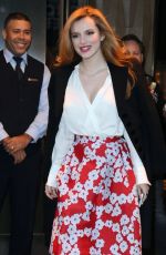 BELLA THORNE Leaves Her Hotel in New York 12/16/2015