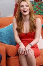 BELLA THORNE on the Set of Despierta America 12/14/2015