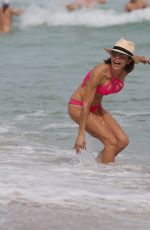 BETHENNY FRANKEL in Red Bikini at a Beach in Miami 12/27/2015