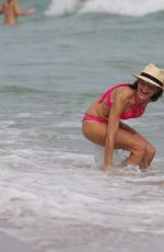 BETHENNY FRANKEL in Red Bikini at a Beach in Miami 12/27/2015