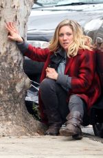 BRITTANY SNOW on the Set of Bushwick in New York 12/03/2015