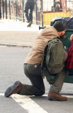 BRITTANY SNOW on the Set of Bushwick in New York 12/03/2015