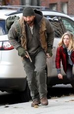 BRITTANY SNOW on the Set of Bushwick in New York 12/03/2015