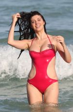 BRITTNY GASTINEAU in Swimsuit at a Beach in Miami 12/28/2015