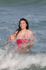 BRITTNY GASTINEAU in Swimsuit at a Beach in Miami 12/28/2015
