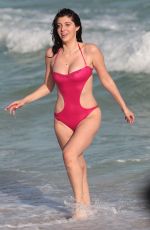 BRITTNY GASTINEAU in Swimsuit at a Beach in Miami 12/28/2015