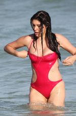 BRITTNY GASTINEAU in Swimsuit at a Beach in Miami 12/28/2015