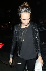 CARA DELEVINGNE Arrives at Love Magazine Christmas Party in London 12/18/2015