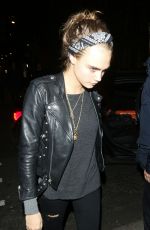 CARA DELEVINGNE Arrives at Love Magazine Christmas Party in London 12/18/2015