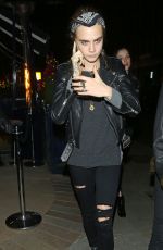 CARA DELEVINGNE Arrives at Love Magazine Christmas Party in London 12/18/2015