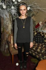 CARA DELEVINGNE at Love Magazine Christmas Party in London 12/18/2015
