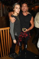 CARA DELEVINGNE at Love Magazine Christmas Party in London 12/18/2015