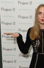 CARA DELEVINGNE at Project-0 Wave Makers Marine Conservation Concert in London 12/16/2015