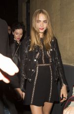 CARA DELEVINGNE Leaves Wave Makers Charity Concert at The Scala in London 12/16/2015