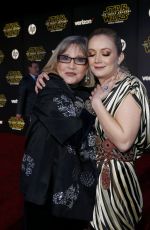 CARRIE FISHER at Star Wars: Episode VII - The Force Awakens Premiere in Hollywood 12/14/2015