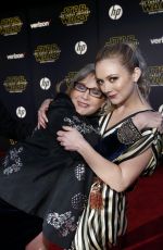 CARRIE FISHER at Star Wars: Episode VII - The Force Awakens Premiere in Hollywood 12/14/2015