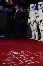 CARRIE FISHER at Star Wars: The Force Awakens Premiere in London 12/16/2015