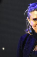 CARRIE FISHER at Star Wars: The Force Awakens Premiere in London 12/16/2015