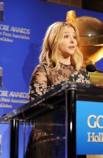 CHLOE MORETZ at 73rd Annual Golden Globe Nominations in Los Angeles 12/10/2015