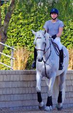CHLOE MORETZ Riding a Horse in Los Angeles 12/08/2015