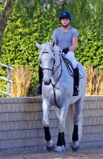 CHLOE MORETZ Riding a Horse in Los Angeles 12/08/2015