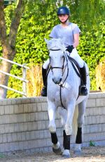 CHLOE MORETZ Riding a Horse in Los Angeles 12/08/2015