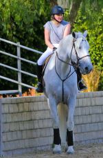 CHLOE MORETZ Riding a Horse in Los Angeles 12/08/2015