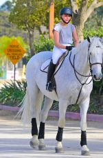 CHLOE MORETZ Riding a Horse in Los Angeles 12/08/2015