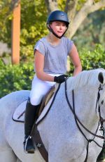 CHLOE MORETZ Riding a Horse in Los Angeles 12/08/2015