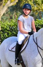 CHLOE MORETZ Riding a Horse in Los Angeles 12/08/2015
