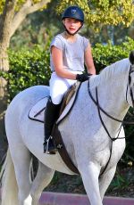 CHLOE MORETZ Riding a Horse in Los Angeles 12/08/2015